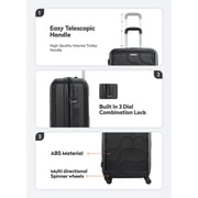 Parajohn Travel Luggage Suitcase Set Of 3 - Trolley Bag, Carry On Hand Cabin Luggage Bag - Lightweight Travel Bags With 360 Durable 4 Spinner Wheels - Hard Shell Luggage Spinner - (20'', ,24'', 28'')dark Grey