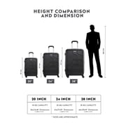 Parajohn Travel Luggage Suitcase Set Of 3 - Trolley Bag, Carry On Hand Cabin Luggage Bag - Lightweight Travel Bags With 360 Durable 4 Spinner Wheels - Hard Shell Luggage Spinner - (20'', ,24'', 28'')dark Grey