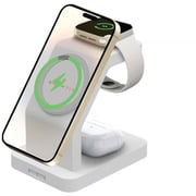 Smartix SAMWDC Premium 3 in 1 Magnetic Wireless Charging Dock White