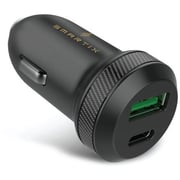 Smartix CC09 Premium 30W USB-C PD 18W USB-A QC Fast Car Charger Black