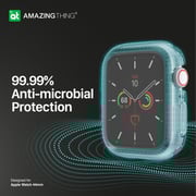AmazingThing Screen Protector With Bumper Clear Case For Apple Watch 44mm