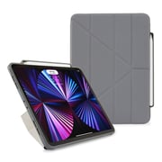 Pipetto Origami no. 3 Pencil case for Apple iPad Pro 11 inch (2022/2021/2020/2018) case Ultra Smart cover with 5 in 1 stand - Storage with Sync & Charge compatible with Apple Pencil 2 - Dark Grey