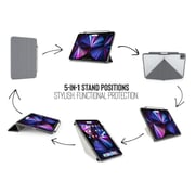 Pipetto Origami no. 3 Pencil case for Apple iPad Pro 11 inch (2022/2021/2020/2018) case Ultra Smart cover with 5 in 1 stand - Storage with Sync & Charge compatible with Apple Pencil 2 - Dark Grey