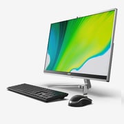 Acer Aspire C24 (2020) Desktop - 11th Gen / Intel Core i7-1165G7 / 23.8inch FHD / 16GB RAM / 1TB HDD + 256GB SSD / 2GB NVIDIA GeForce MX450 Graphics / Windows 10 Home / English & Arabic Keyboard / Silver / Middle East Version - [C24-1651]