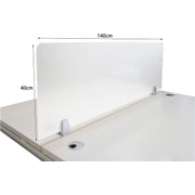 Mahmayi Desk Privacy Divider Office Divider Partition Desk Separator Panel 140x40cm White