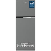 Beko 409L Top Mount Refrigerator, NeoFrost Dual Cooling, Silver - RDNT401XS
