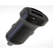 Passion4 2 USB Digital Metal Car Charger Black