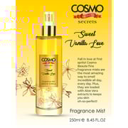 Cosmo Beaute Sweet Vanilla Love Fine Fragrance Body Mist - 250ml, Long Lasting, Body Spray, Aloe Vera Extracts, Smell All Day, Fresh Scents, Prime, Body Splash