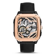 Fossil Mens Inscription Leather Band Watch - Bq2572