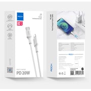 Rock Z18 20w 1m 2m Charging Line Mobile Fast Phone Usb C Cable De Carga Pd Type C Quick Data Cables For Iphone 12 Pro Max 1meter White