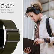 Spigen Lite Fit Band designed for Apple Watch Band Series 8/7 (45mm), Series 6/SE/5/4 (44mm) and Series 3/2/1 (42mm) Nylon Solo Loop - Khaki