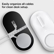 Spigen Mag Fit Duo Designed For Magsafe Charger Pad/designed For Apple Watch Stand For All Series - White