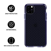 Tech21 Evo Check Phone Case For Apple Iphone 11 Pro Max - Antimicrobial Properties With 12ft Drop Protection, Indigo