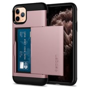 Spigen Slim Armor Cs Card Slot Wallet Designed For Iphone 11 Pro Cover/case - Rose Gold