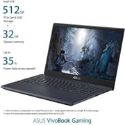 ASUS (2019) Gaming Laptop - 9th Gen / Intel Core i5-9300H / 15.6inch FHD / 8GB RAM / 1TB HDD / 4GB NVIDIA GeForce GTX 1650 Graphics / Windows 10 / Star Black - [F571GT-BQ928T]