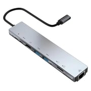 V Walk VW8IN1 8 In 1 USB-C Hub Grey