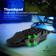 Vertux Combat QuickStrik One-Handed Gaming Keypad With Joystick Black
