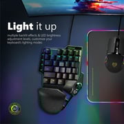Vertux Combat QuickStrik One-Handed Gaming Keypad With Joystick Black