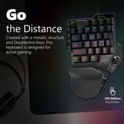 Vertux Combat QuickStrik One-Handed Gaming Keypad With Joystick Black