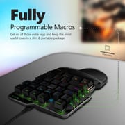 Vertux Combat QuickStrik One-Handed Gaming Keypad With Joystick Black