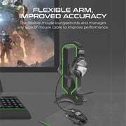 Vertux Extent 3-in-1 Mouse Bungee With Headphone Stand And USB Hub Black