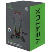 Vertux HexaRack Gaming Headphone Stand With 7.1 Audio Ports Black
