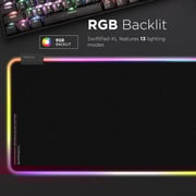 Vertux SwiftPad-XL Game Immersion RGB LED Gaming Mouse Pad Black