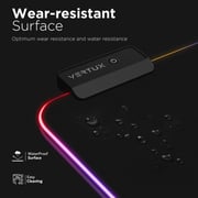 Vertux SwiftPad-XL Game Immersion RGB LED Gaming Mouse Pad Black