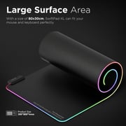 Vertux SwiftPad-XL Game Immersion RGB LED Gaming Mouse Pad Black