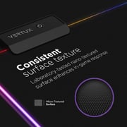 Vertux SwiftPad-XL Game Immersion RGB LED Gaming Mouse Pad Black
