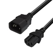 S-tek Heavy Duty Computer Power Extension C14 Male To C15 Female Power Cable, 18 Awg, For Pc, Pdu, Monitor, Switches, 10a 250v 1.8 Mtr