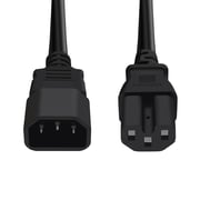 S-tek Heavy Duty Computer Power Extension C14 Male To C15 Female Power Cable, 18 Awg, For Pc, Pdu, Monitor, Switches, 10a 250v 1.8 Mtr