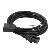 S-tek Heavy Duty Computer Power Extension C14 Male To C15 Female Power Cable, 18 Awg, For Pc, Pdu, Monitor, Switches, 10a 250v 1.8 Mtr