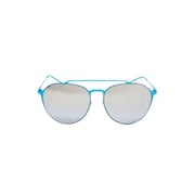 Italia Independent Unisex Aviator Sunglasses Thin Blue Metal Frame 0221.027