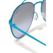 Italia Independent Unisex Aviator Sunglasses Thin Blue Metal Frame 0221.027