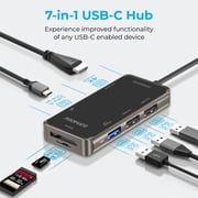 بروميت Primhub-Lite 7 في 1 Type-C USB Hub أسود