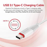 Promate 3 In 1 USB Universal Charging Cable 1.2m White