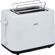 Braun Bread Toaster with 2 Slots, White Finish – HT1010WH