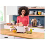 Braun Bread Toaster with 2 Slots, White Finish – HT1010WH