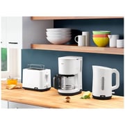 Braun Bread Toaster with 2 Slots, White Finish – HT1010WH