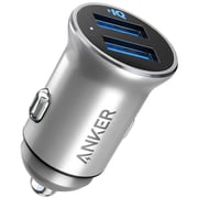Anker PowerDrive 2 Alloy Metal Mini Car Charger Sliver
