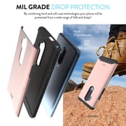 Tudia Merge Designed For Oneplus 7t Pro Case / Cover Dual Layer With Extreme Protection - Rose Gold