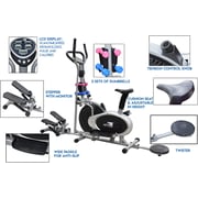 Skyland 5-in-1 Orbitrek Exercise Bike With Stepper, Twister & Dumbbell For Home Use Gym Bike- Em-1133