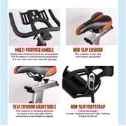 Sparnod Fitness SSB-16 Commercial Spin Bike Exercise Cycle with Comfortable Seat Cushion, Silent Belt Drive, Heavy Flywheel for Cardio Training and Workout