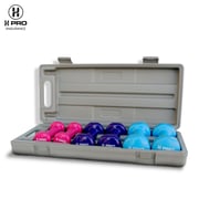 H Pro Vinyl Dumbbell Set With Case – 6kg