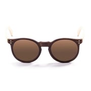 Ocean Glasses Lizard Wood, Bamboo Brown Arm With Brown Frame With Smoke Lens Sunglasses