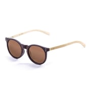 Ocean Glasses Lizard Wood, Bamboo Brown Arm With Brown Frame With Smoke Lens Sunglasses
