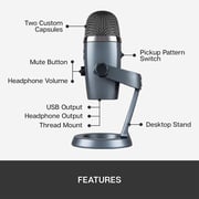 Blue Yeti Nano Usb Microphone For Recording And Streaming On Pc & Mac - Gray
