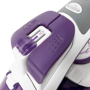 Evvoli 2800w Steam Iron With Ceramic Soleplate Auto Shut-off With Anti-drip,white With Purple Evir-5mp 2 Years Warranty