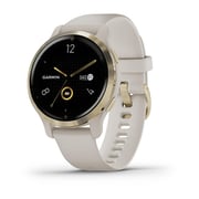 Garmin Venu 2s Gps Smartwatch (light Gold Stainless Steel Bezel, Light Sand Case, Silicone Band)